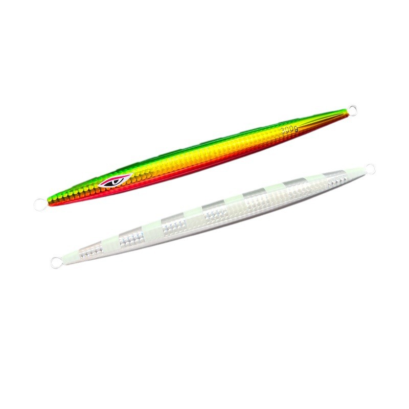 Deep-Sea Slow-Roll Powerful Catch Large Heavy Metal Jig Night-Glow Long Strip Lure for Saltwater Fish 300g-500g – Hard Lure – view 5