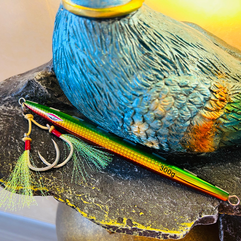 Deep-Sea Slow-Roll Powerful Catch Large Heavy Metal Jig Night-Glow Long Strip Lure for Saltwater Fish 300g-500g – Hard Lure – view 4