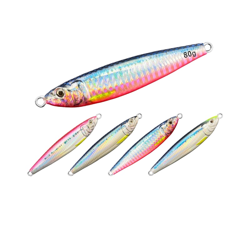 Cross-Border Dedicated Metal Jig Lure Source Factory Direct Sales Iron Plate Jig with Hooks Lead Fish Jig for Mackerel – Hard Lure – view 1