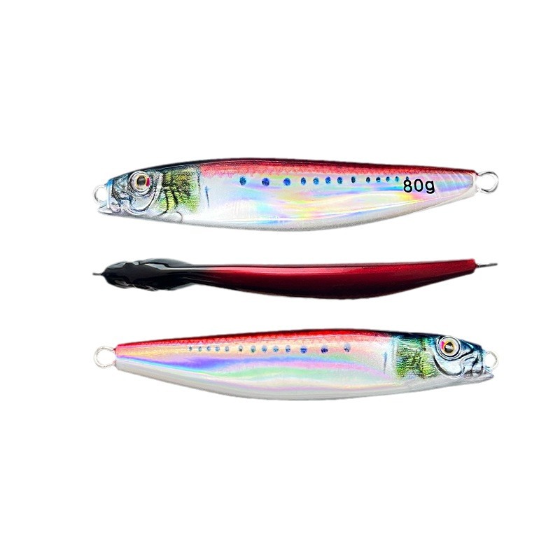 Factory Spot Wholesale Metal Lead Jig Lure Iron Plate Bait Hooks for Mackerel Sea Fishing 40g 60g Cross-Border Supply – Hard Lure – view 2