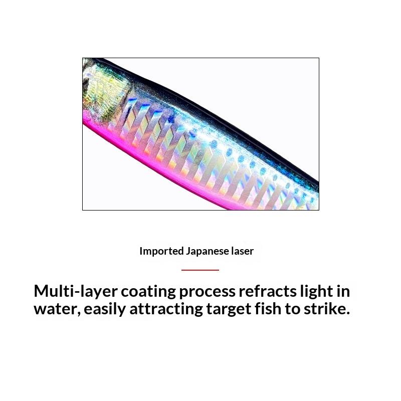 Factory Spot Wholesale Metal Lead Jig Lure Iron Plate Bait Hooks for Mackerel Sea Fishing 40g 60g Cross-Border Supply – Hard Lure – view 5