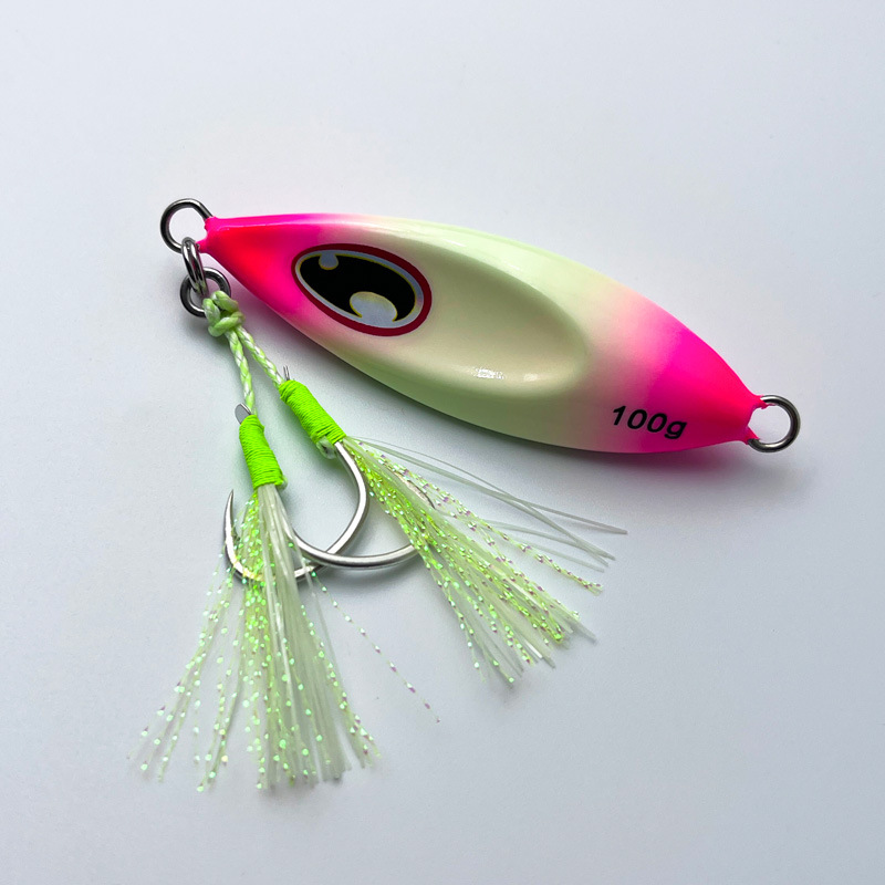 Factory Direct Sales Iron Plate Lure Metal Jig Luminous Falling Artificial Bait for Mackerel Bass 40g 60g 80g – Hard Lure – view 4