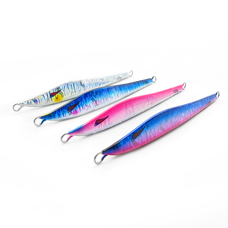 New Style Japanese Iron Plate Lure Lead Metal Jig Artificial Hard Bait Glow-in-the-Dark Laser 60g 80g 100g 120g – Hard Lure – view 1