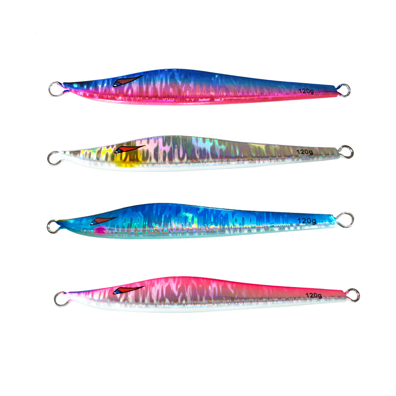 New Style Japanese Iron Plate Lure Lead Metal Jig Artificial Hard Bait Glow-in-the-Dark Laser 60g 80g 100g 120g – Hard Lure – view 5