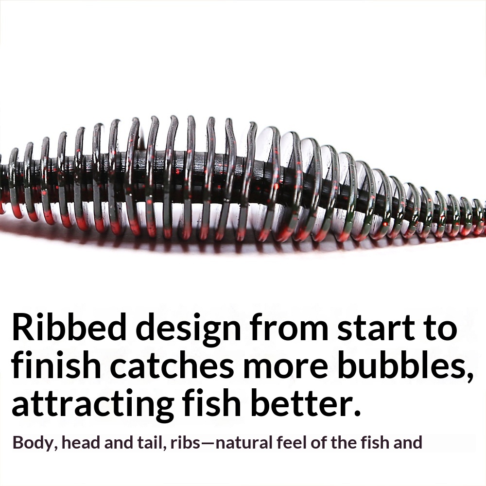 LURE FISHING High-Gravity Biomimetic Stainless Steel Threaded Shrimp Artificial Soft Bait 75mm/100mm 2,4 Pieces – Worms & Grubs – view 5