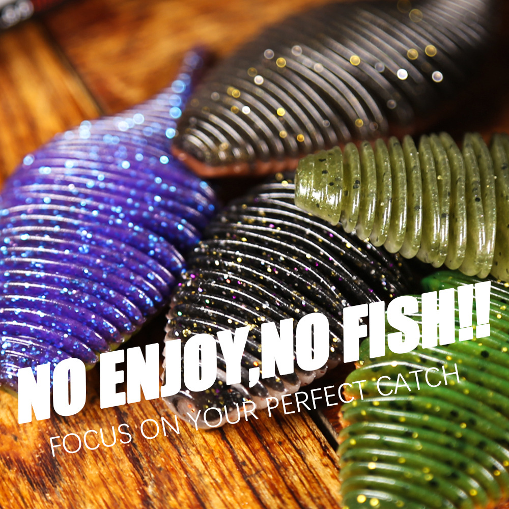 LURE FISHING High-Gravity Biomimetic Stainless Steel Threaded Shrimp Artificial Soft Bait 75mm/100mm 2,4 Pieces – Worms & Grubs – view 1