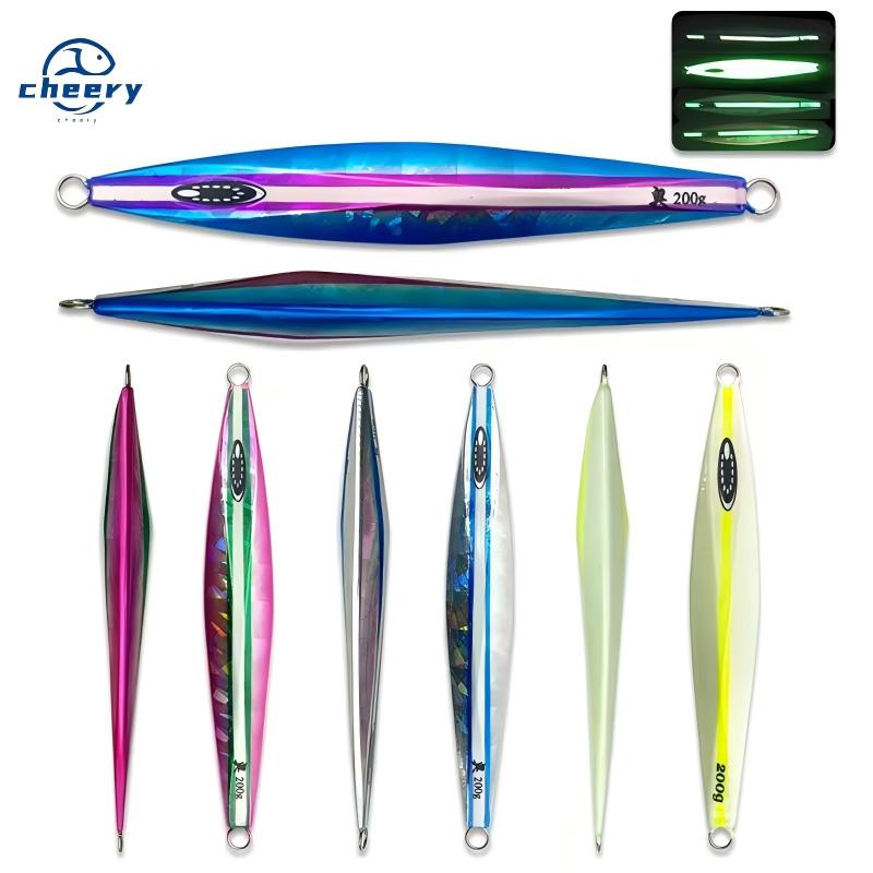 CHEERY Lead Metal Jig Fish Lure for Sea Fishing Glow-in-the-Dark Laser Bionic Artificial Bait Fast-Sinking for Mackerel – Hard Lure – view 1