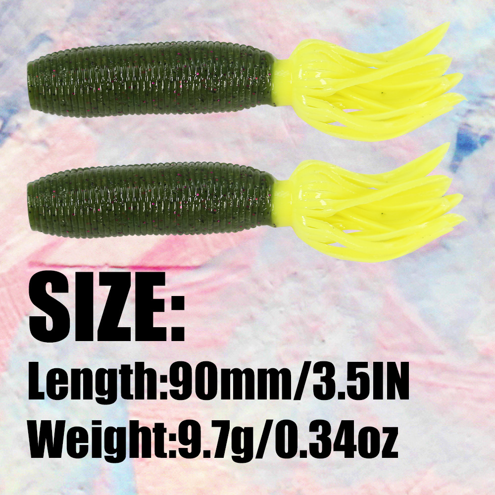 Soft Bait Sinking Shrimp Artificial Biomimetic Soft Worm Lure Stainless Steel 3-Piece Black Pit Special Salt-Added Super – Worms & Grubs – view 3