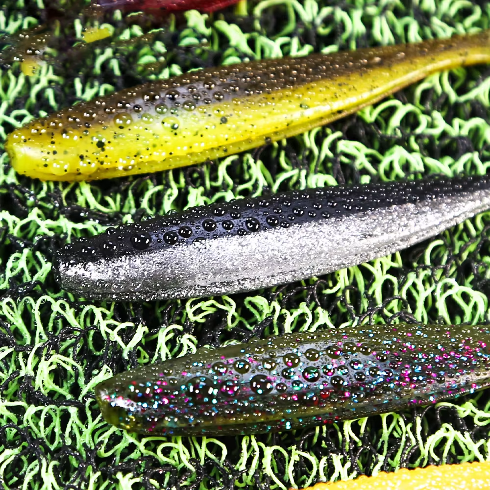 LURE FISHING Cross-Border Lure Bionic Soft Bait Smooth Surface T-Tail Simulation Multi-Color Fish Lure Bass False Bait – Worms & Grubs – view 5