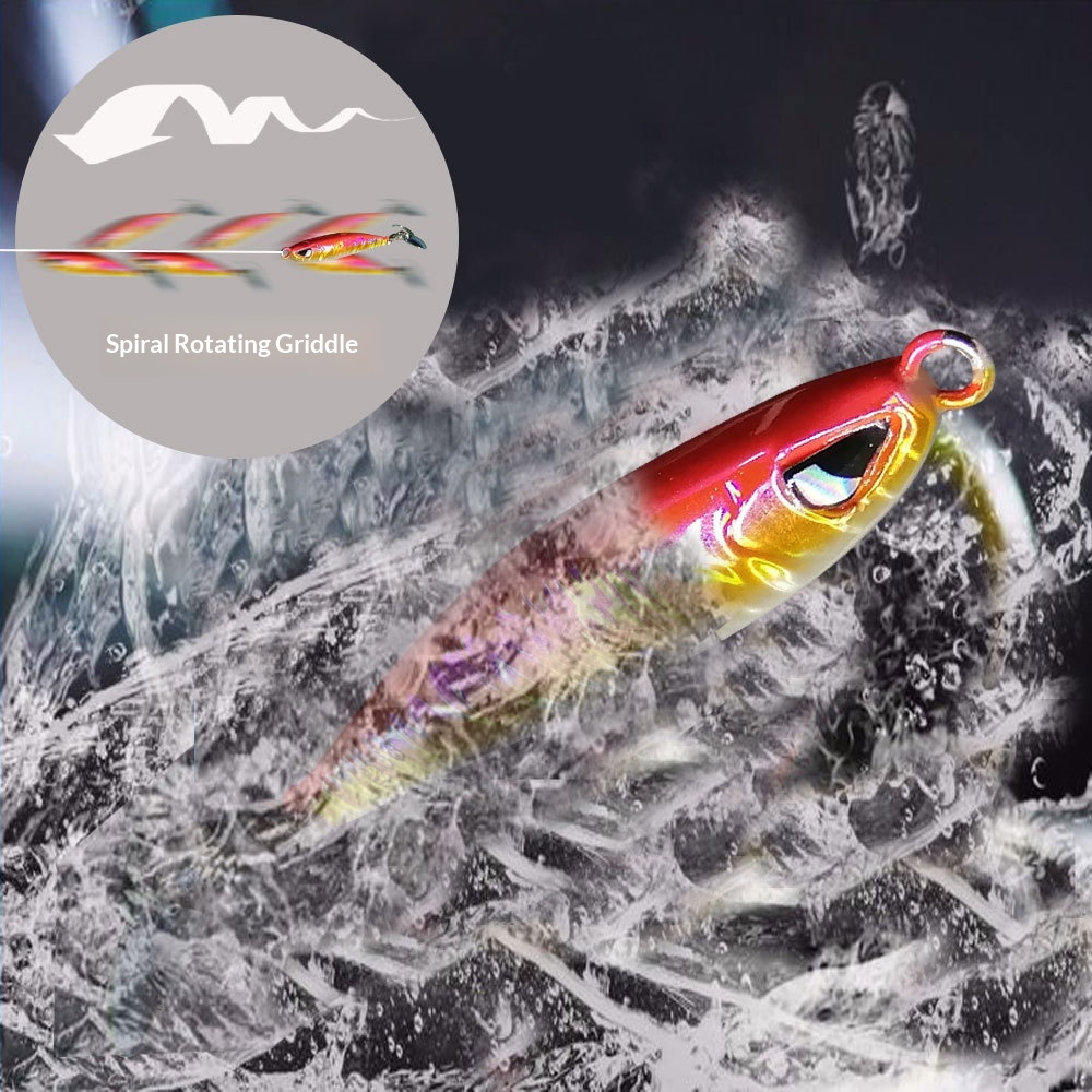 Shore Casting Iron Plate Fast-Sinking Night-Glow Lead Lure 60g/80g/100g for Spanish Mackerel Grouper Cod Cutlassfish-Sea Fishing – Hard Lure – view 2