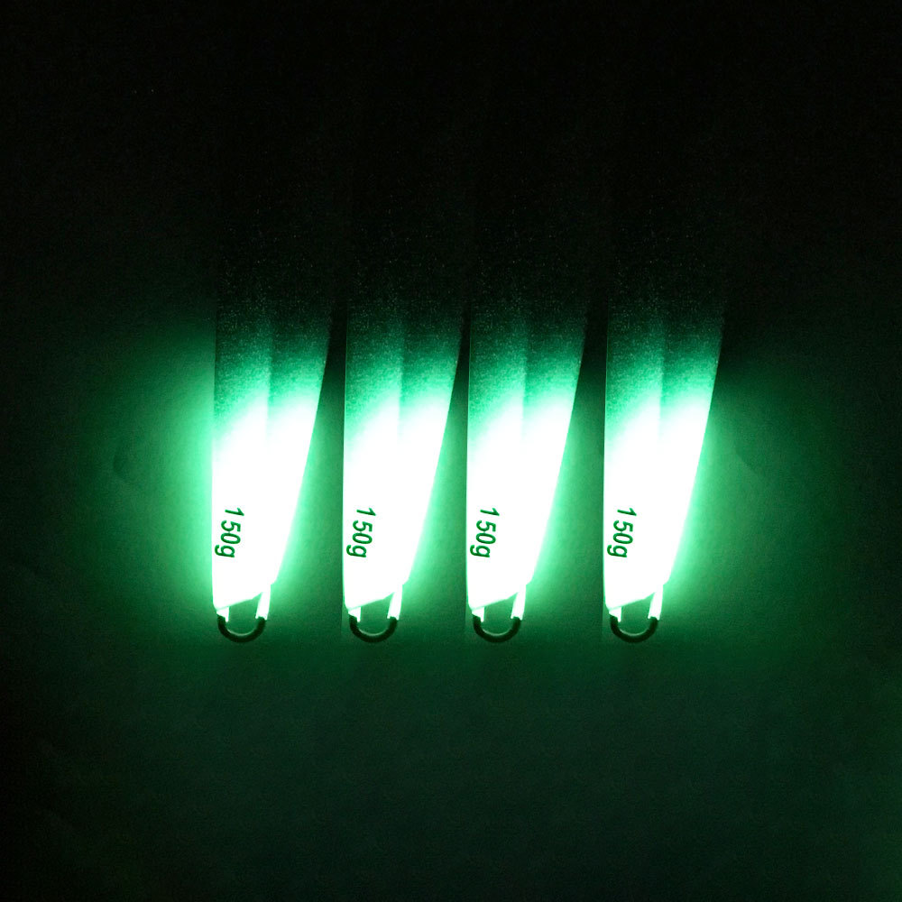 Fast-Sinking Iron Plate Lure 150g 200g Quick-Pull Sea Fishing Boat Fishing Lead Fish Night-Luminous Hooks Artificial Hard Bait – Hard Lure – view 2