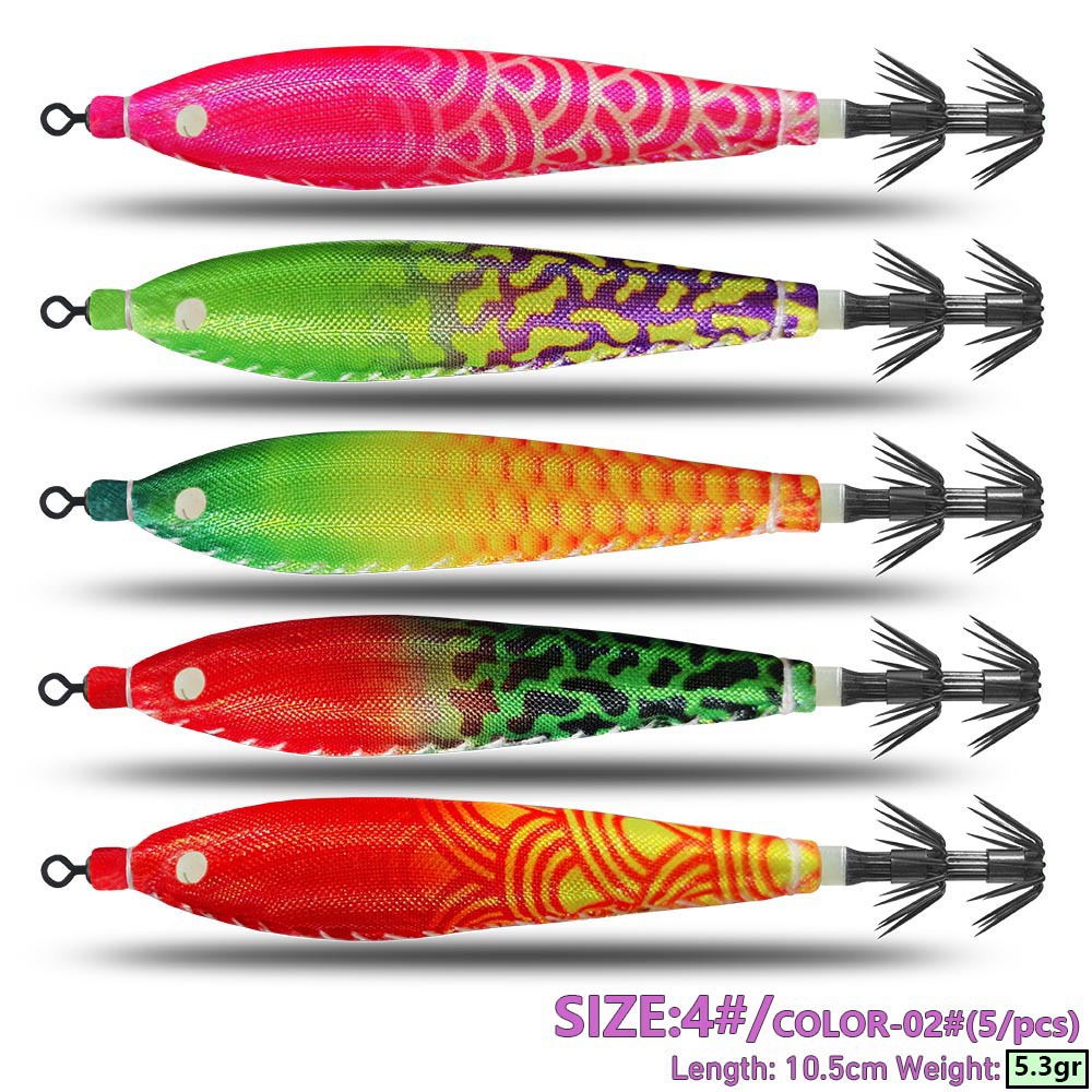 CHEERY Fishing Tackle 2026 New Stainless Steel Squid Cloth Roll No 4 Fully Luminous Double-Layer Umbrella Hook Rocket Squid – Hard Lure – view 4