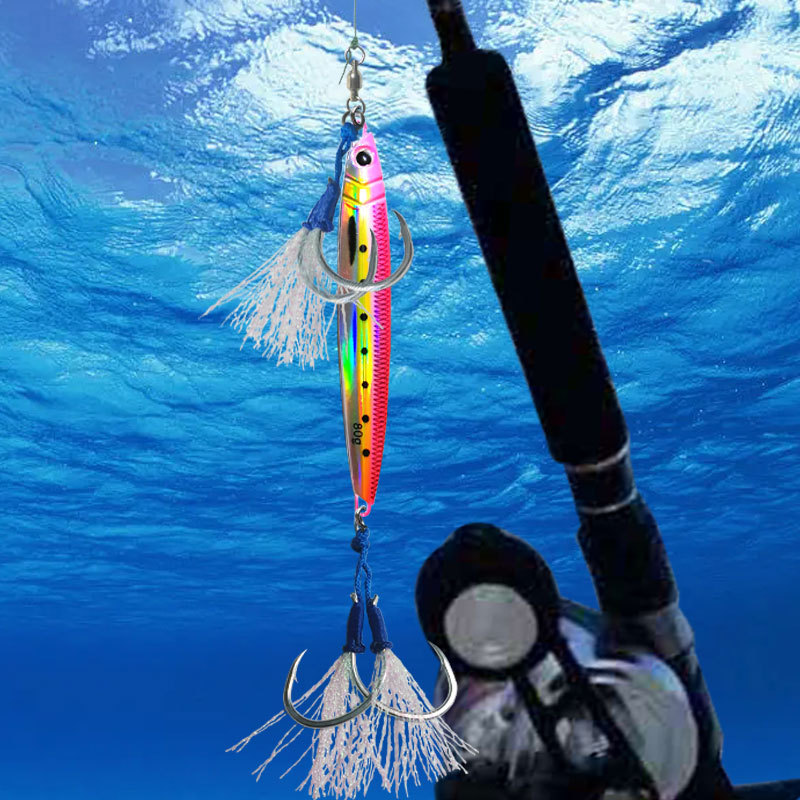 For Bestseller Iron Plate Double Hook Lure with Strong Pulling Power & Corrosion-Resistant for Sea & Boat Fishing – Hard Lure – view 1