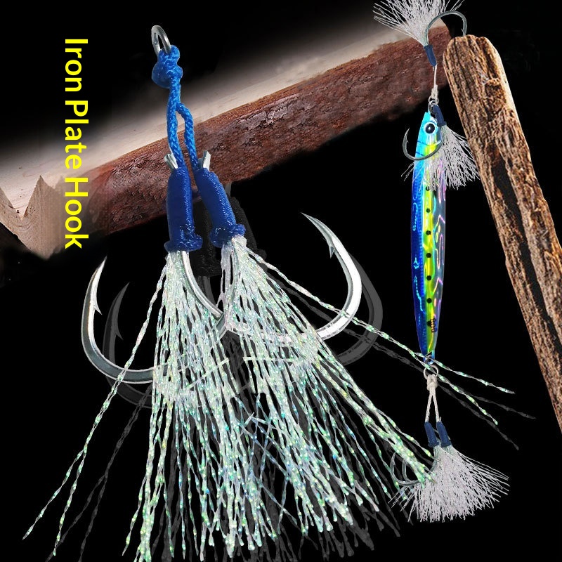 For Bestseller Iron Plate Double Hook Lure with Strong Pulling Power & Corrosion-Resistant for Sea & Boat Fishing – Hard Lure – view 2