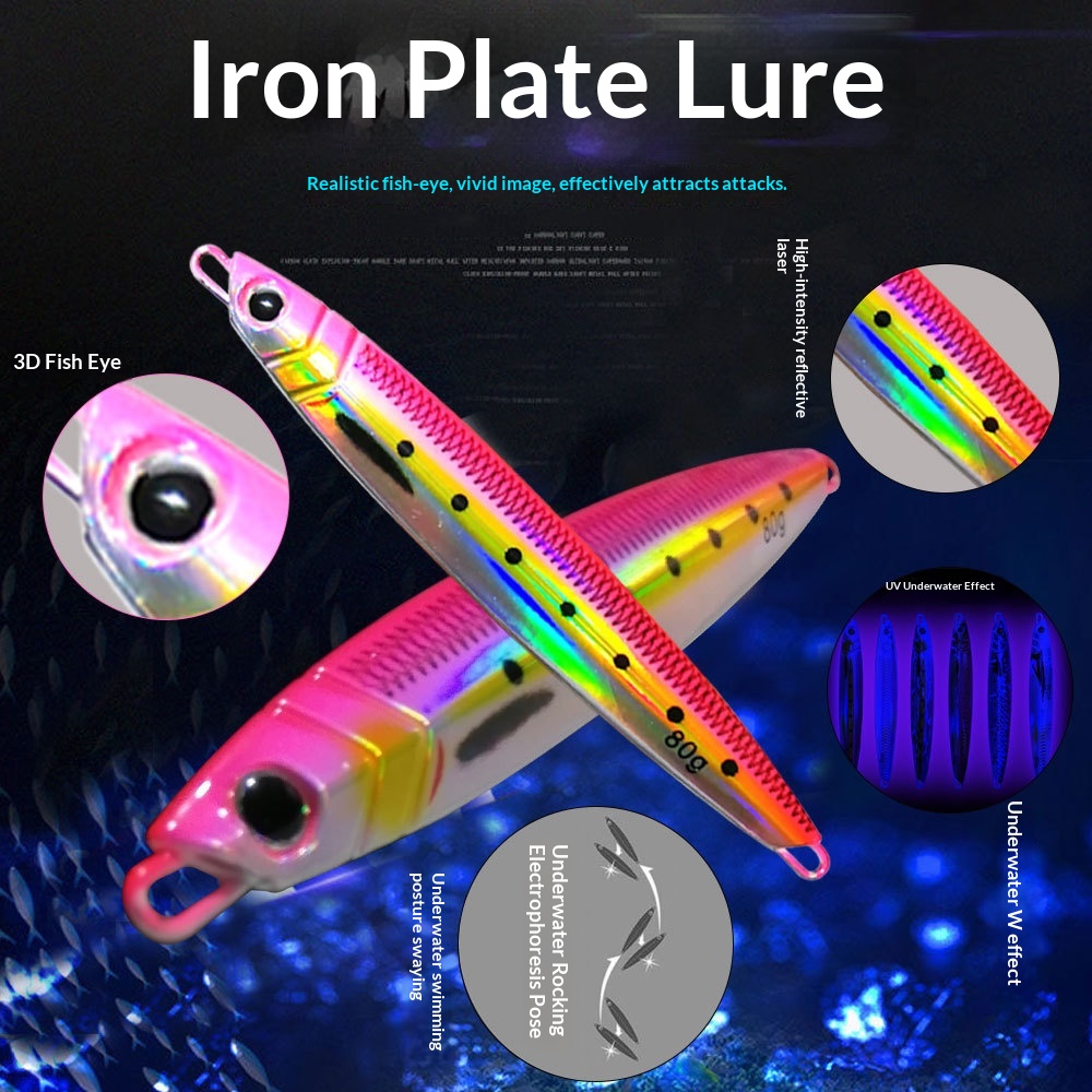 Bestseller Slow-Rolling Iron Plate Printed UV 3D-Printed Lure Sea Fishing Boat Fishing Mackerel Metal Artificial Bait – Hard Lure – view 4