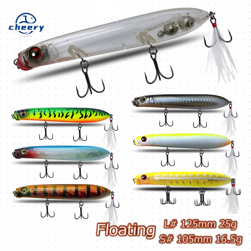 CHEERY Plastic Fishing Tackle Freshwater Lure Small Size Le Dog 105mm-165g Long-Cast Floating Pencil Lure Z-Dog Hooks – Hard Lure – view 1
