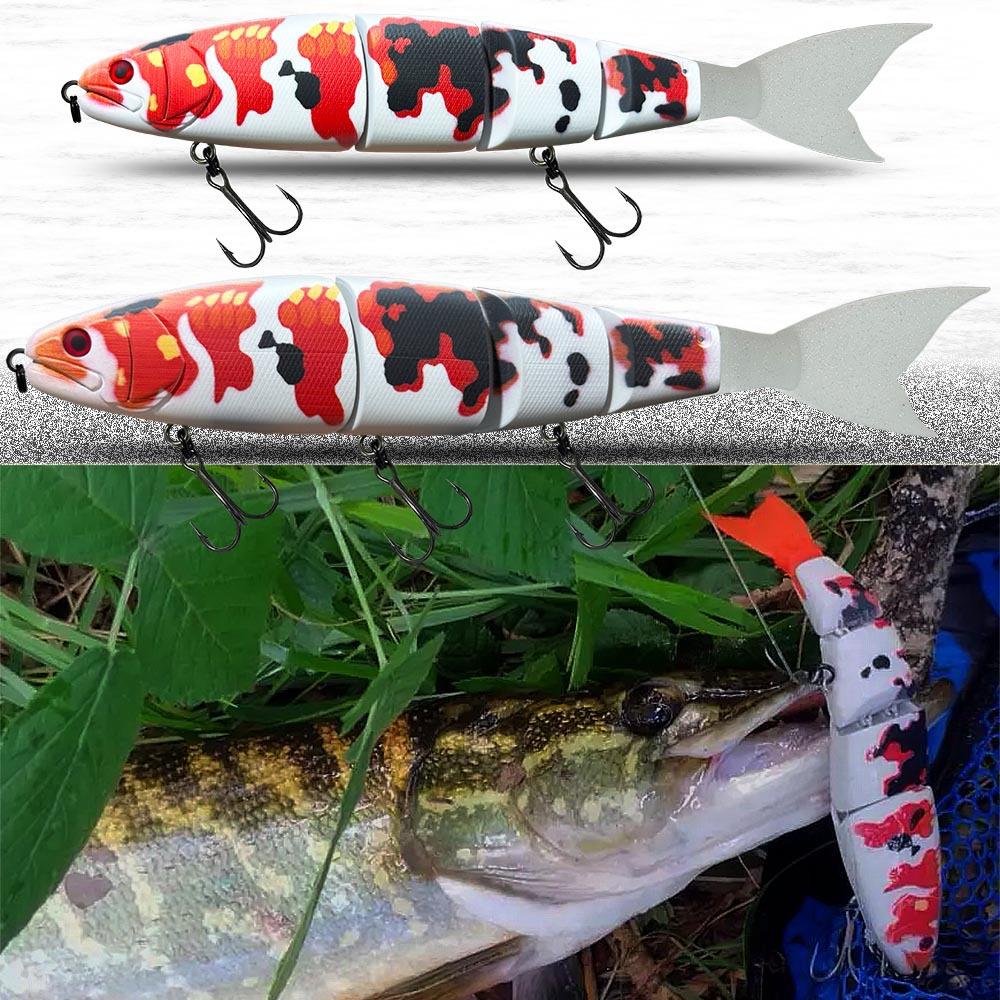 CHEERY Live Bait Japanese Style 15cm Sinking 28g / Floating 25g Multi-segment Swimbait with Silicone Soft Tail – Hard Lure – view 5