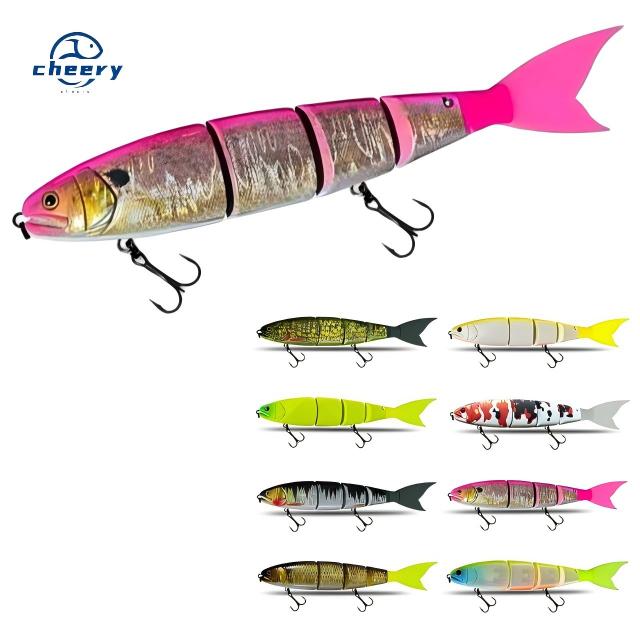 CHEERY Live Bait Japanese Style 15cm Sinking 28g / Floating 25g Multi-segment Swimbait with Silicone Soft Tail – Hard Lure – view 1
