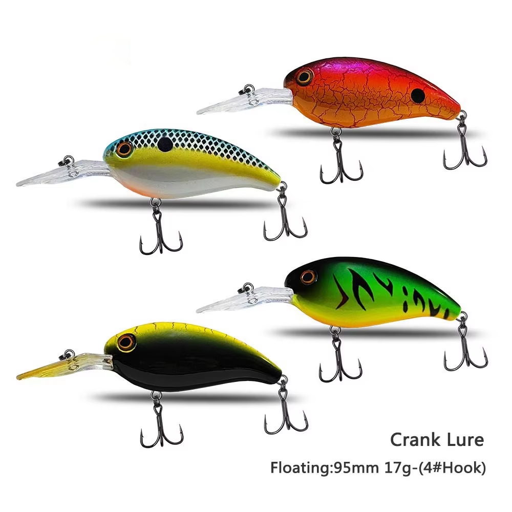 CHEERY Lure 95 cm 17 g Floating Topwater Crankbait Fat Fish Bass Simulation Live Bait Stainless Steel – Hard Lure – view 5
