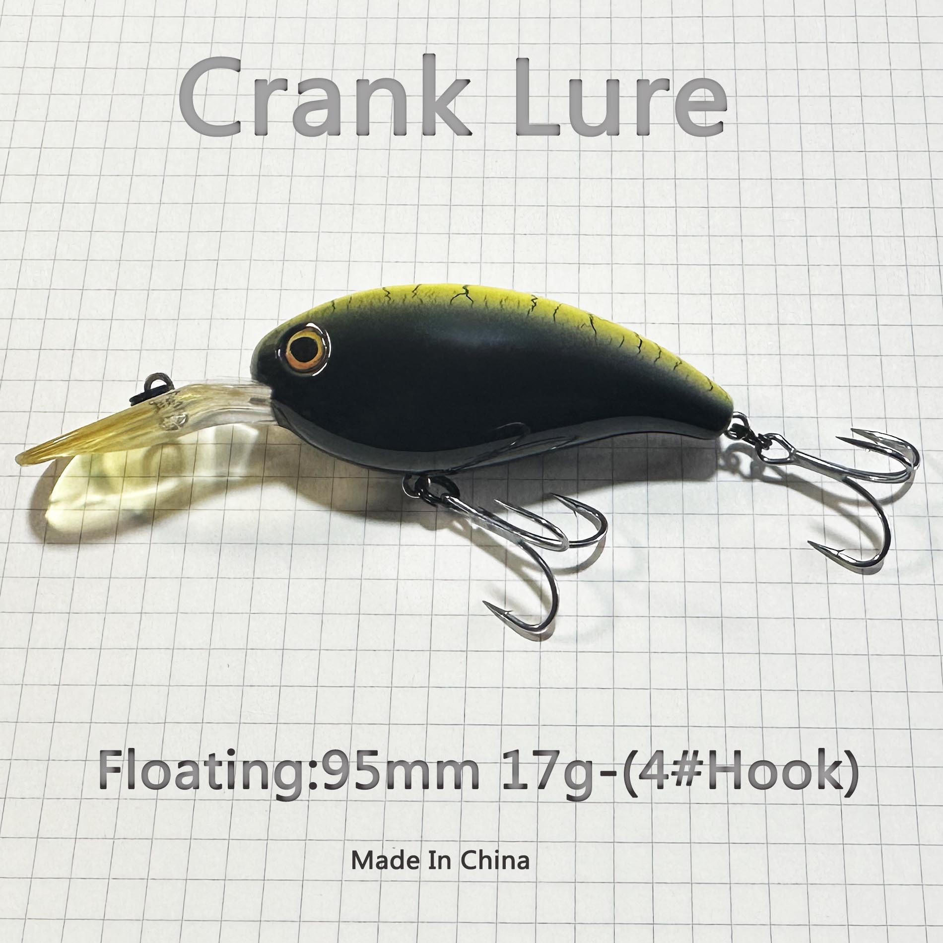 CHEERY Lure 95 cm 17 g Floating Topwater Crankbait Fat Fish Bass Simulation Live Bait Stainless Steel – Hard Lure – view 3