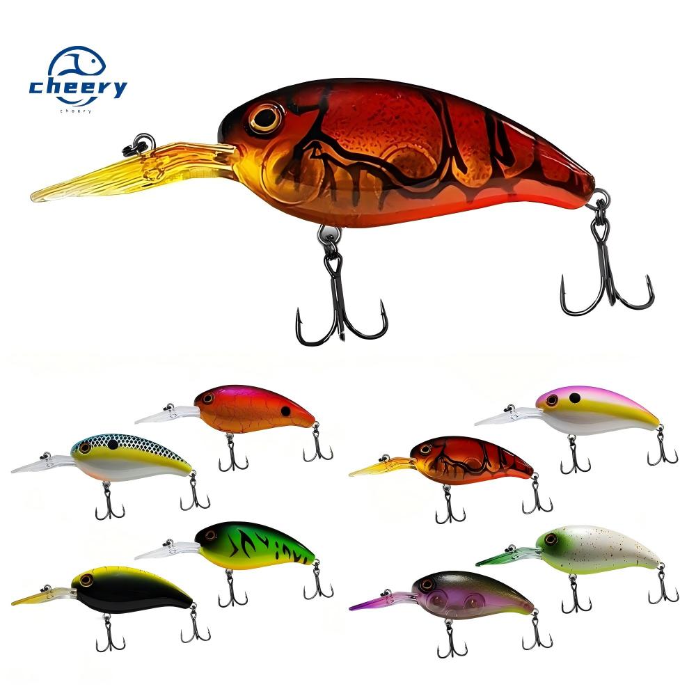 CHEERY Lure 95 cm 17 g Floating Topwater Crankbait Fat Fish Bass Simulation Live Bait Stainless Steel – Hard Lure – view 1