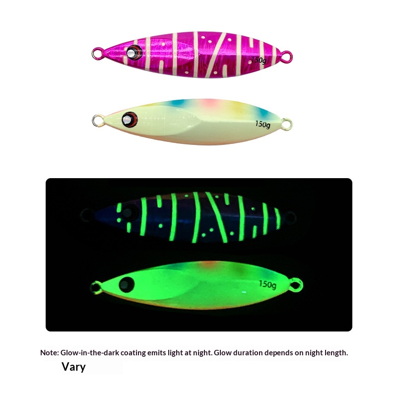 Lure Lead Iron Plate Jig 150-200g Luminous Drift Slow Shake Artificial Hard Bait Fishing Bait Without Hooks Hot Sale – Hard Lure – view 3