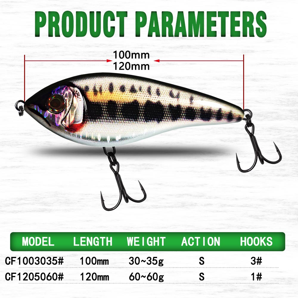 Stainless Steel Artificial Hard Bait Lure for Pike 10cm 35g Sinking Sea Fishing – Hard Lure – view 5