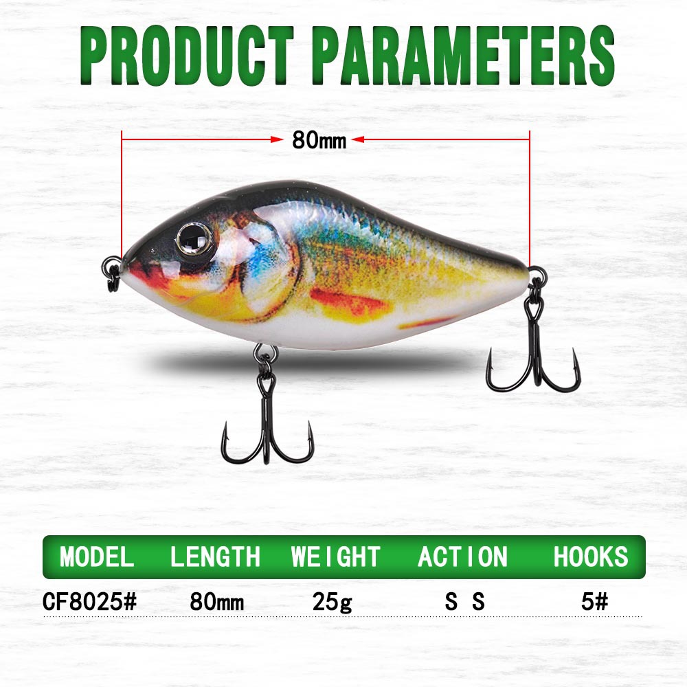 CHEERY Fishing Tackle Stainless Steel Artificial Hard Bait Lure Jerk Bait 6cm/8cm Wholesale Simulation Fake Bait – Hard Lure – view 3