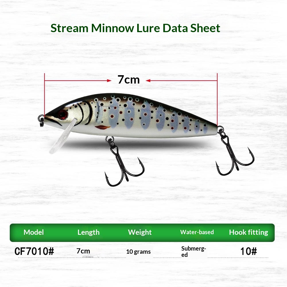 Lure Jigging Sinking Minnow 7cm 10g 29 Colors Plastic Stream Bionic Artificial Hard Bait With Hooks Tilapia – Hard Lure – view 5