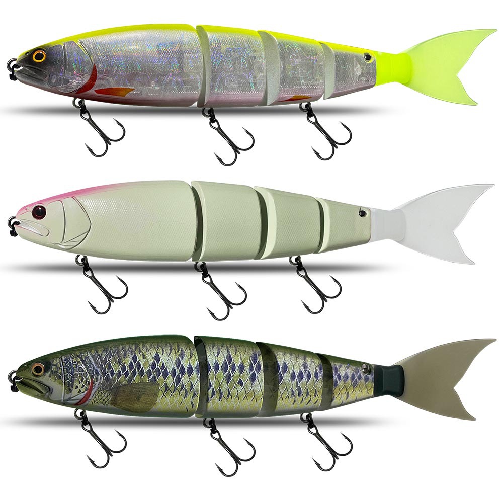 CHEERY Japanese-style Large Multi-section Stainless Steel Live Bait 300mm Floating 180g Sinking 188g Mandarin Fish Golden – Hard Lure – view 2