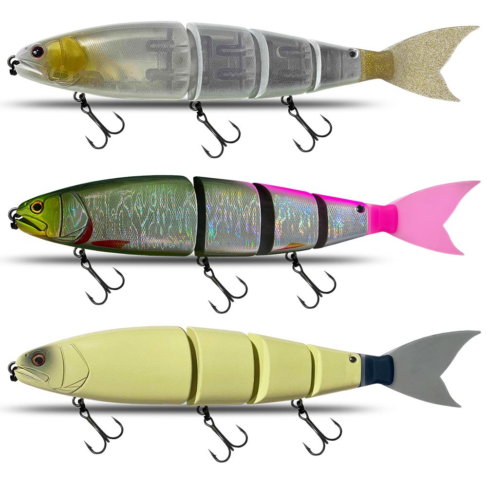 CHEERY Japanese-style Large Multi-section Stainless Steel Live Bait 300mm Floating 180g Sinking 188g Mandarin Fish Golden – Hard Lure – view 3