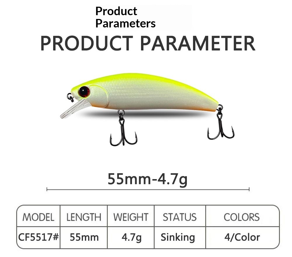 55 cm 47 g Sinking Micro Lure Minnow Full-Depth Bionic Plastic Artificial Hard Bait – Hard Lure – view 2