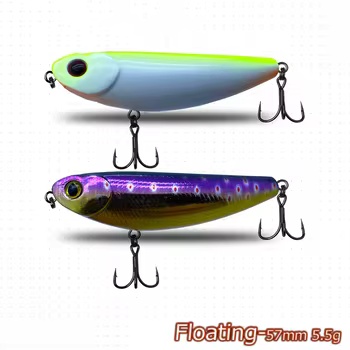 Factory Wholesale Stainless Steel Micro Floating Pencil 57mm 55g Artificial Hard Bait Topwater Lure With Hooks for Bass – Hard Lure – view 3