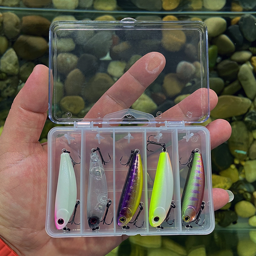Factory Wholesale Stainless Steel Micro Floating Pencil 57mm 55g Artificial Hard Bait Topwater Lure With Hooks for Bass – Hard Lure – view 5
