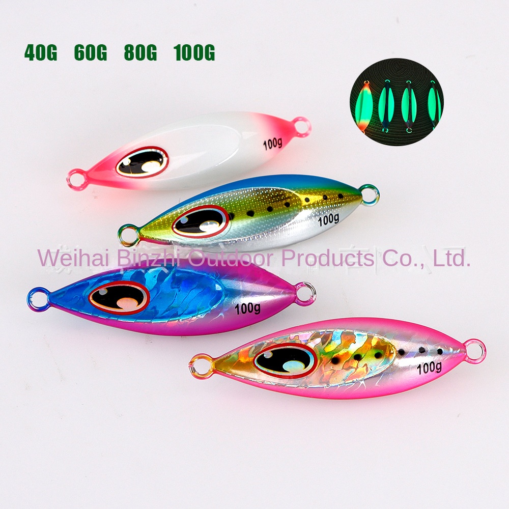 Slow-Sinking Biomimetic Water Drop Iron Plate 40g-100g Slow-Rolling Lure UV Glow Cod Grouper Boat Fishing Artificial Fishing – Hard Lure – view 3