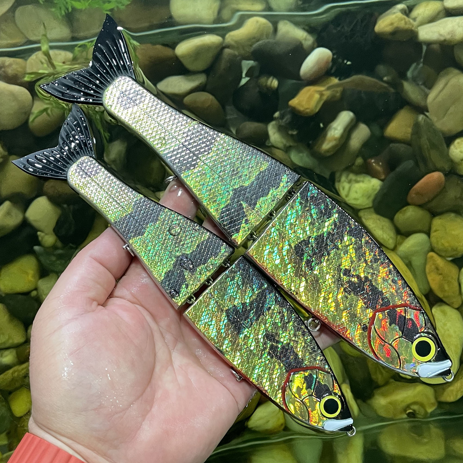 CHEERY 200mm 240mm Multi-segment Large Swimbait Quick Stop 360-degree U-turn Escaping Action Japanese-style Stainless Fish – Hard Lure – view 5