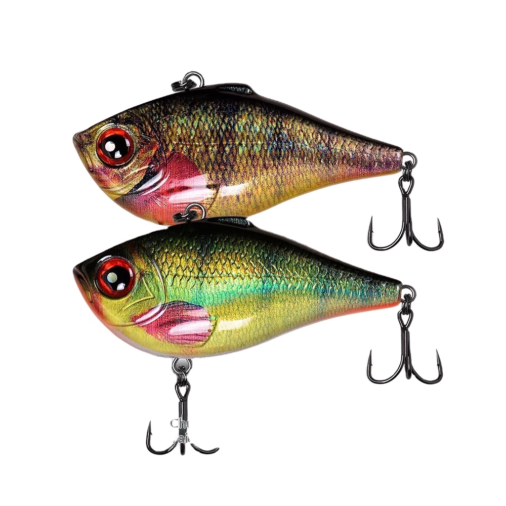 Lure 6cm/7cm Red Fox Freshwater Shaking Hard ABS Full-Column Search Bottom VIB Bass Five-Striped Black Fish – Hard Lure – view 2