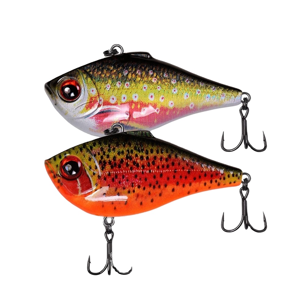 Lure 6cm/7cm Red Fox Freshwater Shaking Hard ABS Full-Column Search Bottom VIB Bass Five-Striped Black Fish – Hard Lure – view 3