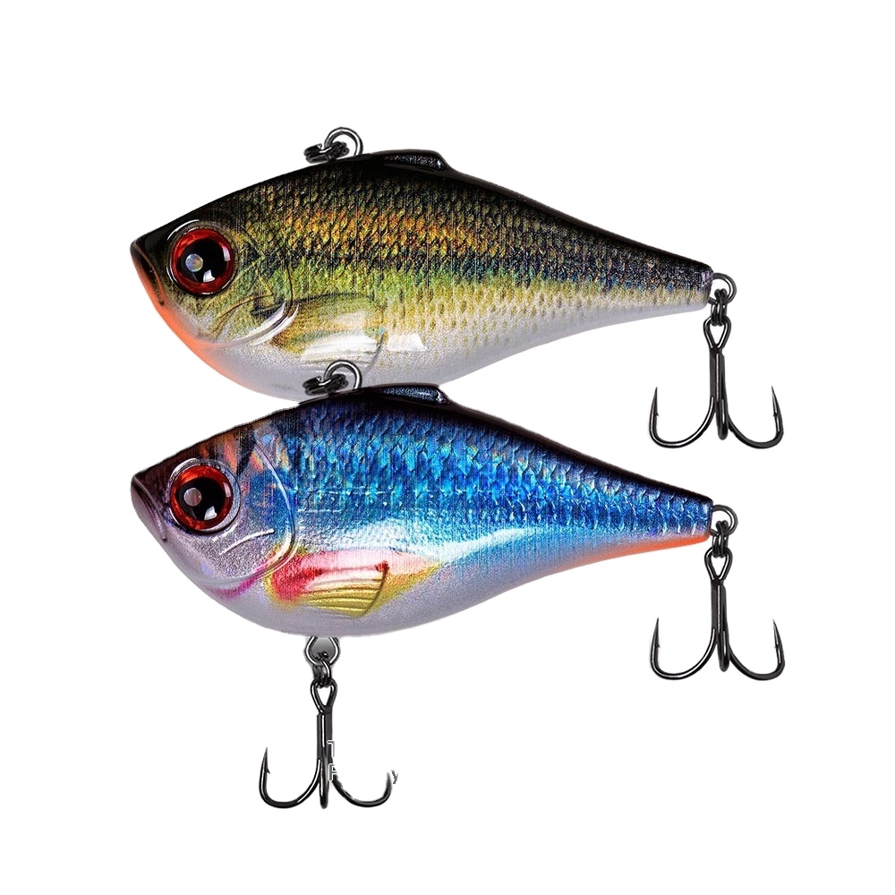 Lure 6cm/7cm Red Fox Freshwater Shaking Hard ABS Full-Column Search Bottom VIB Bass Five-Striped Black Fish – Hard Lure – view 4
