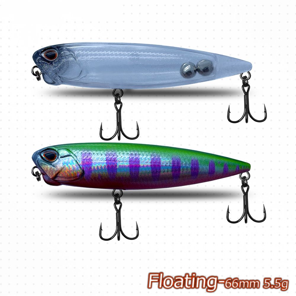 CHEERY Direct Sales Stainless Steel Floating Pencil Lure 66mm 55g Japanese Style Micro Artificial Hard Bait Topwater Zigzag Dog – Hard Lure – view 5