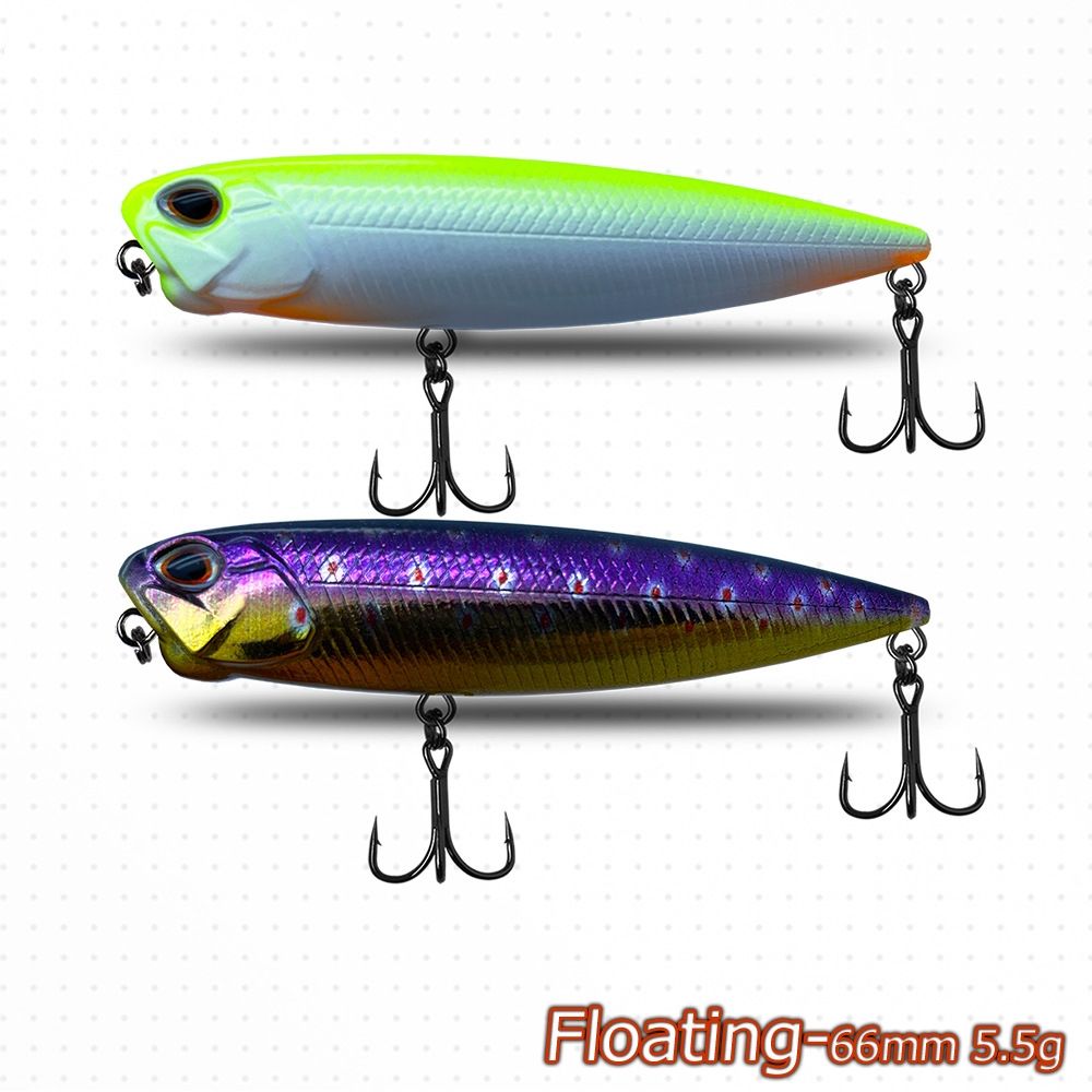 CHEERY Direct Sales Stainless Steel Floating Pencil Lure 66mm 55g Japanese Style Micro Artificial Hard Bait Topwater Zigzag Dog – Hard Lure – view 4