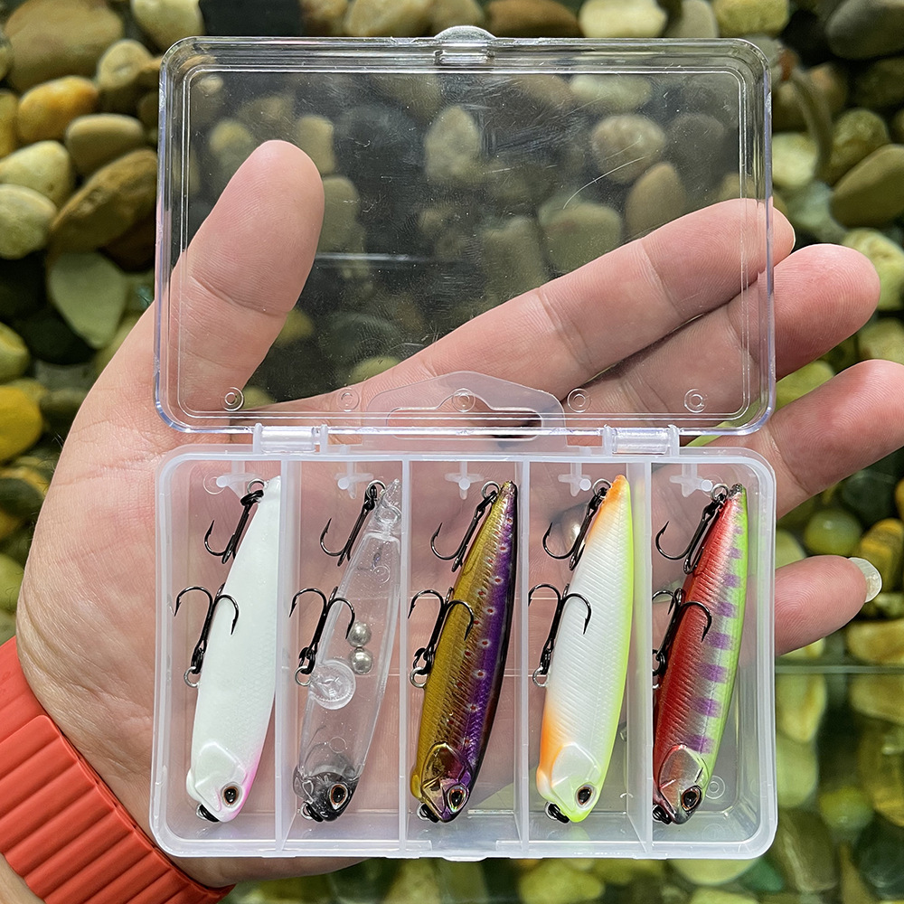 CHEERY Direct Sales Stainless Steel Floating Pencil Lure 66mm 55g Japanese Style Micro Artificial Hard Bait Topwater Zigzag Dog – Hard Lure – view 2