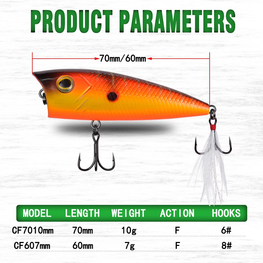Lure Bass Topwater Cormorant ABS 70mm 10g 60mm 7g Paddle Tail Artificial Hard Bait Noctilucent Color Surface Fishing – Hard Lure – view 5