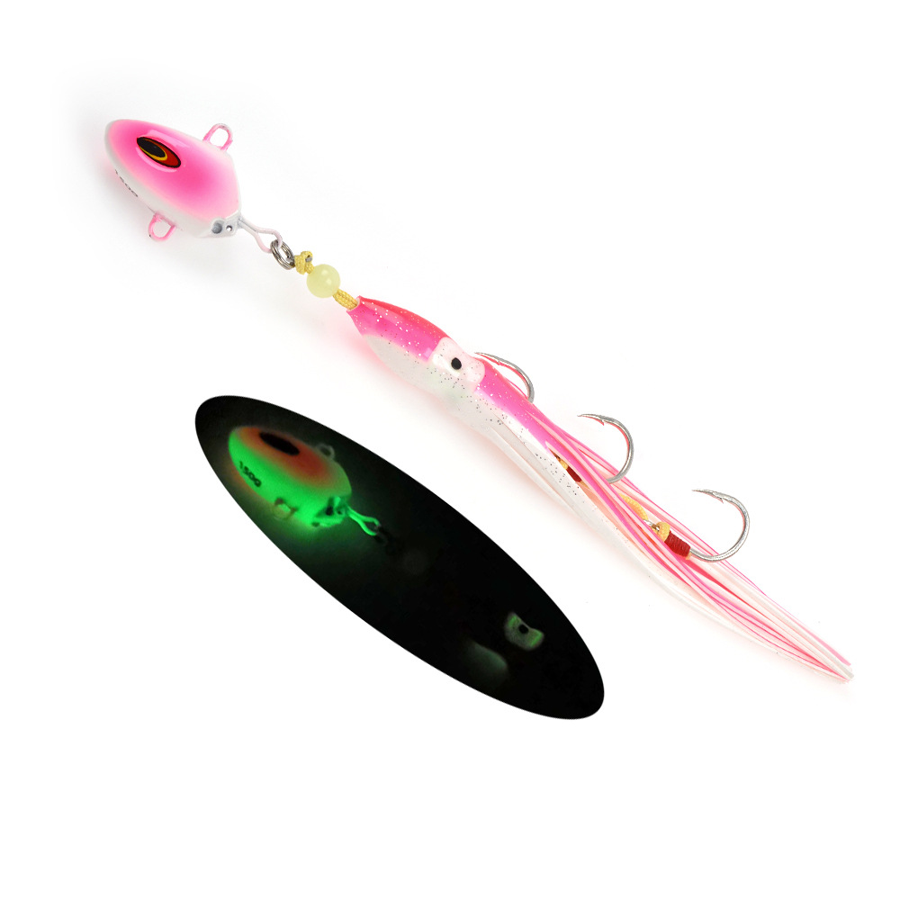Deep-Sea Boat Fishing Artificial Hard Bait Metal Jig Slow-Rolling Luminous 100g-300g With Hooks – Hard Lure – view 1