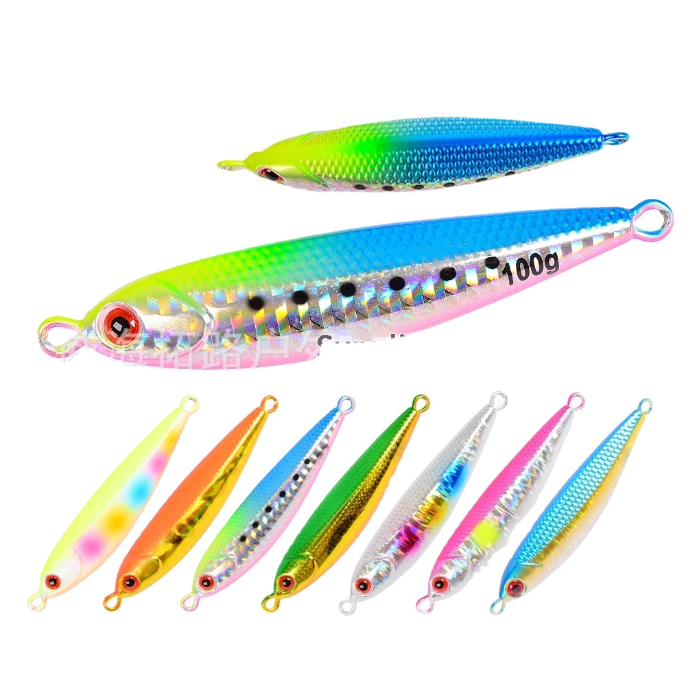 UV Sea Fishing Luminous Fast-Sinking Metal Jig 60g/80g/100g Spanish Mackerel/Sawtooth Dogfish Bionic Lure Artificial Hard Bait – Hard Lure – view 1