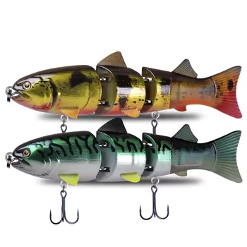 Lure Multi-segment Swimbait Submersible Soft-tail Stainless Steel 215mm 155g Bionic Fishing Lure Hooks Accepting – Hard Lure – view 3