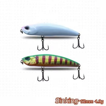 Factory-Production Direct-Sale Stainless Steel Submersible Pencil 52mm 49g Japanese-Style Micro Lure Red-Tail Five-Stripe Black – Hard Lure – view 5