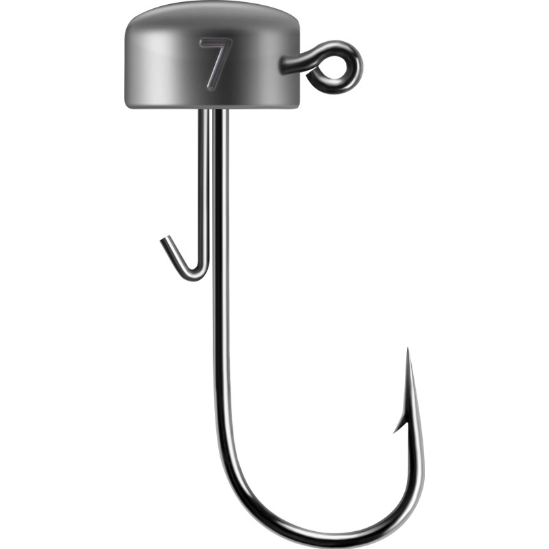 Die-casting Ned Lead Head Hook Bass Fishing Lure Soft Bait Black Pit Mandarin Fish 7g Micro-Object Reinforced Blood Groove River – Fishhook – view 5