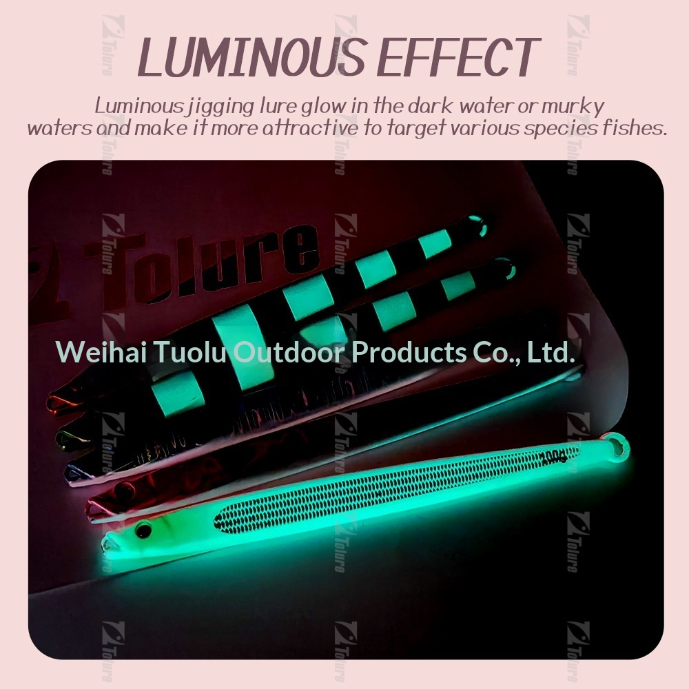 Luminous Laser Lead Sea Fishing Boat Fishing Spanish Mackerel Lure Bait Without Hooks 100g-300g – Hard Lure – view 4