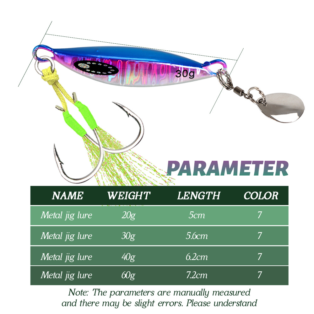 Cross-Border Xiaodoudou Artificial Hard Bait Lure Mini Metal Jig Long-Cast 20g-60g Sea Boat Freshwater Bass Snakehead Imitation – Hard Lure – view 2